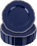 Hioasis 60pcs Blue Plastic Plates by Hioasis