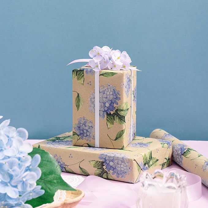 RUSPEPA Hydrangea Wrapping Paper - Image 5