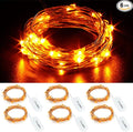 CYLAPEX 6 Pack Orange Fairy Lights String Battery Operated Fairy Lights Firefly by CYLAPEX