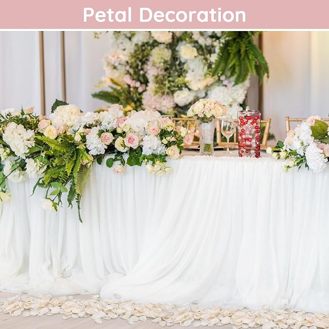 SUREAM Ivory Rose Petals, Artificial Petals - Image 6