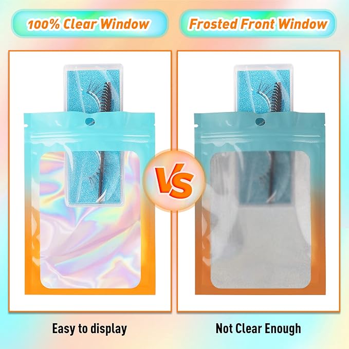Funfery 100 Pack Mylar Holographic Bags, Packaging Bag - Image 3