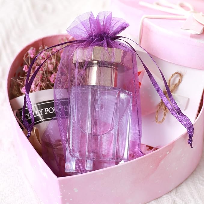 Hopttreely 50PCS Organza Wedding Favor Bags, 4x6 inches Jewelry Gift Bags - Image 3