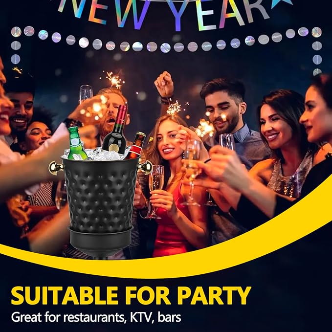Champagne Bucket with Stand, 5L Ice Bucket with Stand, Wine Chiller Bucket - Image 2