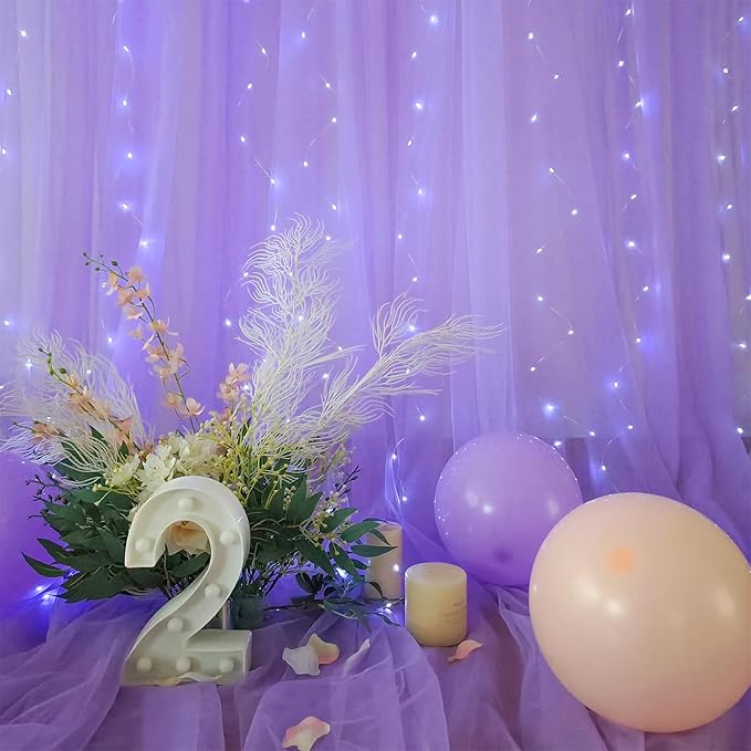 5x8ft Lavender Tulle Backdrop Curtains - Image 5