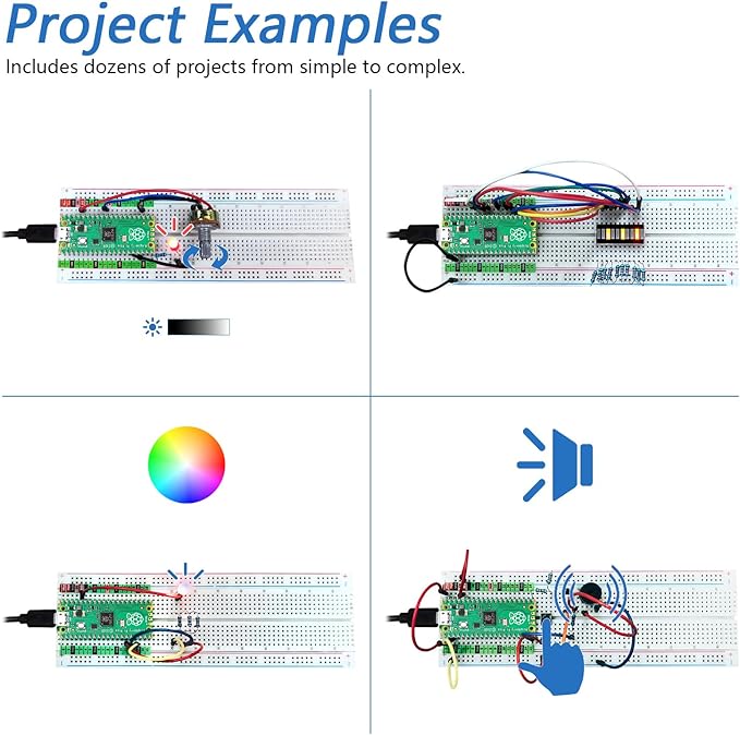 Freenove Basic Starter Kit for Raspberry Pi Pico, Dual-core Arm Cortex-M0+ - Image 4