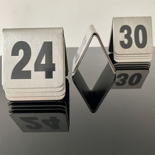 10 Pcs Metal Place Cards Stackable Tent Style Table Numbers，Place Card Holders - Image 2