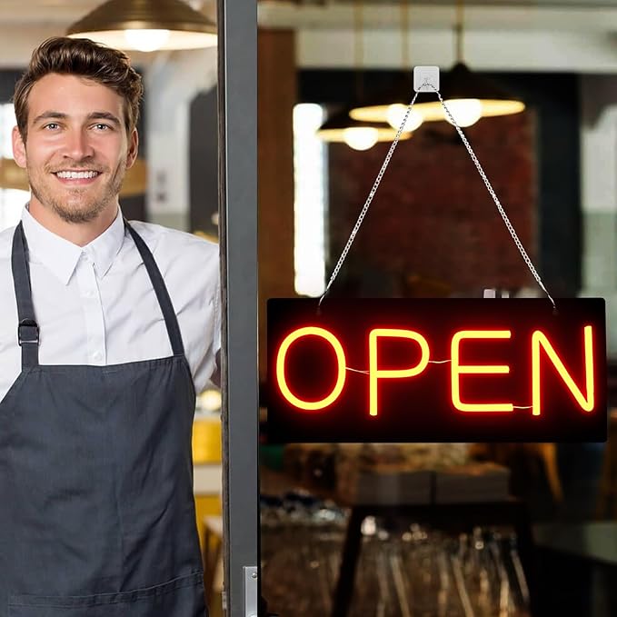 Led Open Sign for Business, OPEN and Close Double sided switching, Powered by - Image 2