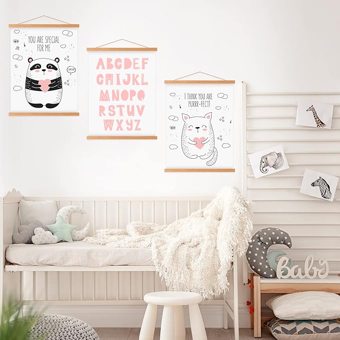 11x14 11x17 Poster Frame, Magnetic Light Wood Frame Hanger - Image 7