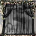 PARTISKY 20ft X 10ft Black Tulle Backdrop Curtain by Partisky