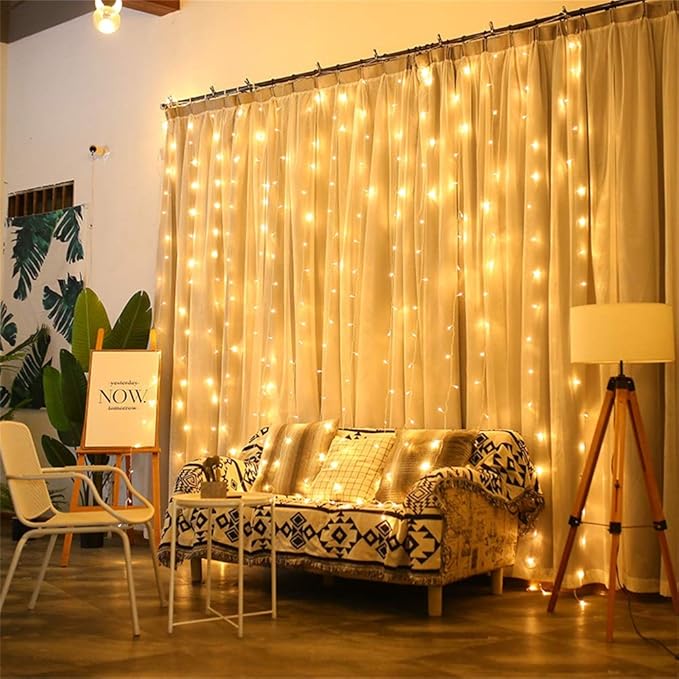 YEOLEH String Lights Curtain, USB Powered Fairy Lights - Image 4