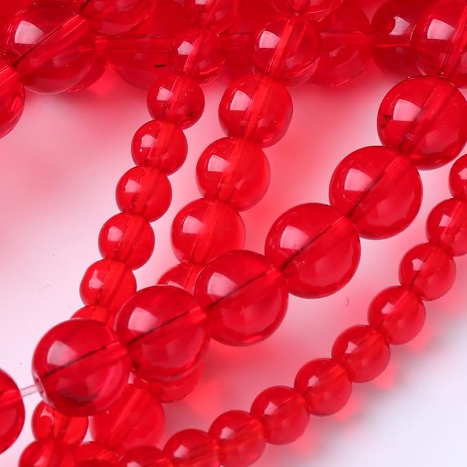 Red Glass Stone Beads Gemstone Round Crystal Energy Jade Beads Stone Beads - Image 4