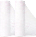 Ribbli 2 Rolls White Mesh Ribbon, 10 inch x 30 feet Each Roll, Metallic White by Ribbli