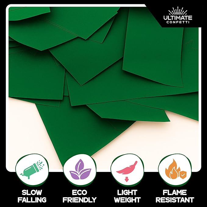 Ultimate Confetti, Dark Green Biodegradable Confetti - Image 2
