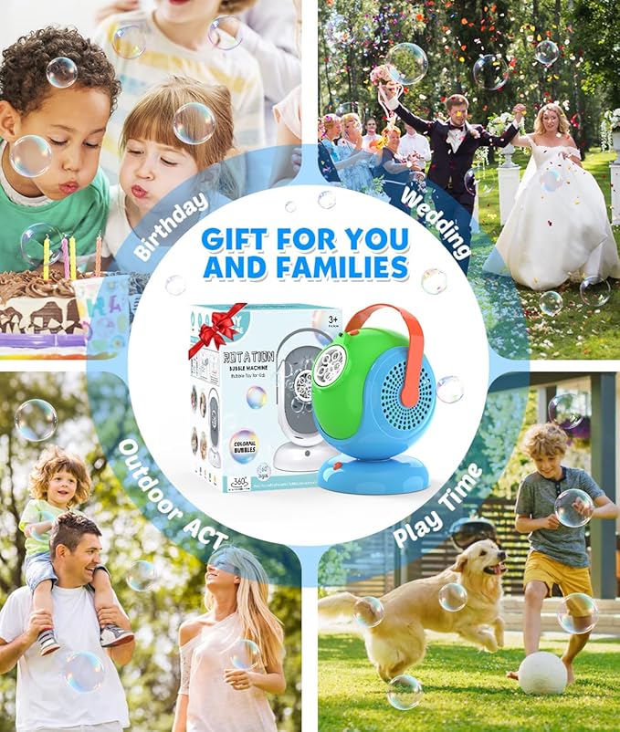 Joyfuture Bubble Machine, Automatic Bubbles Blower - Image 5