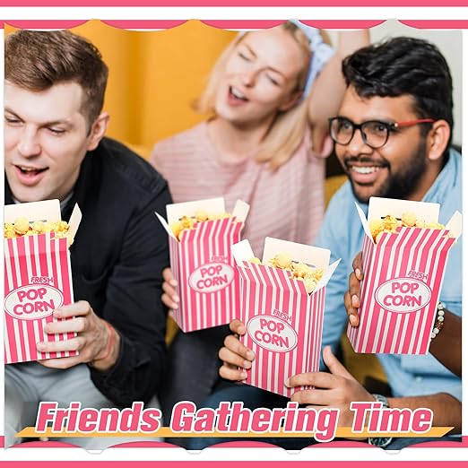 Xinnun 200 Pcs Paper Popcorn Boxes 1 oz Close Top Oil Proof Disposable Popcorn - Image 5