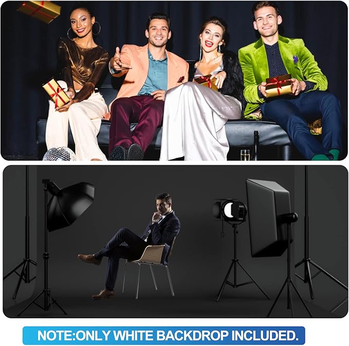 HEMMOTOP Black Photo Backdrop 10x12ft, Large Photography backdrops - Image 6