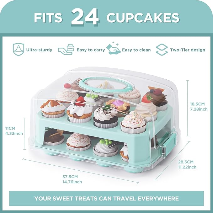 Cupcake Carrier 24 Count, Cupcake Container - Image 5