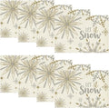 Artoid Mode Beige Snowflake Let It Snow Winter Placemats Set of 8, 12x18 Inch by ArtoidMode
