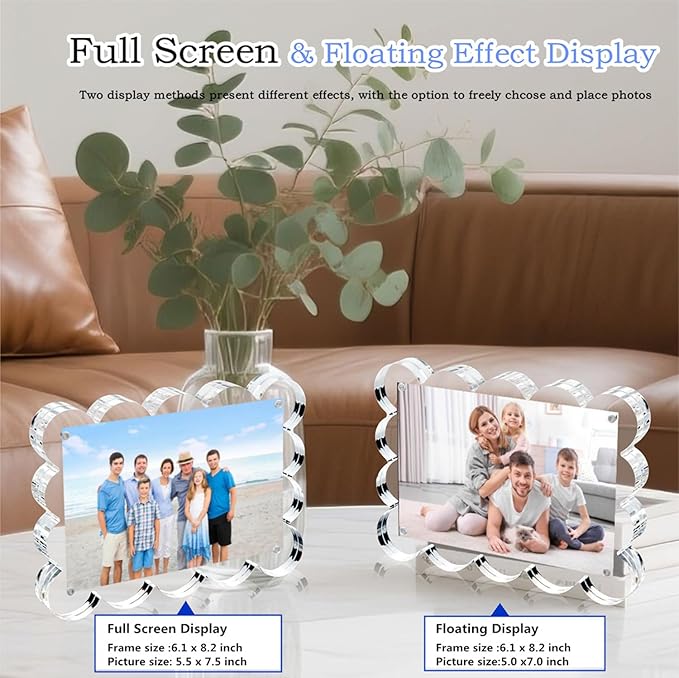 5x7 Inch Magnetic Acrylic Picture Frame, 10+10mm Thick Block, Double Sided - Image 6