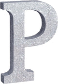TONIFUL 8 Inch Silver Glitter Letter P Table Centerpiece A-Z Silver Birthday by TONIFUL