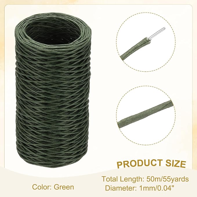 uxcell 164 Feet Floral Wire, 1mm Vine Bind Wire - Image 2