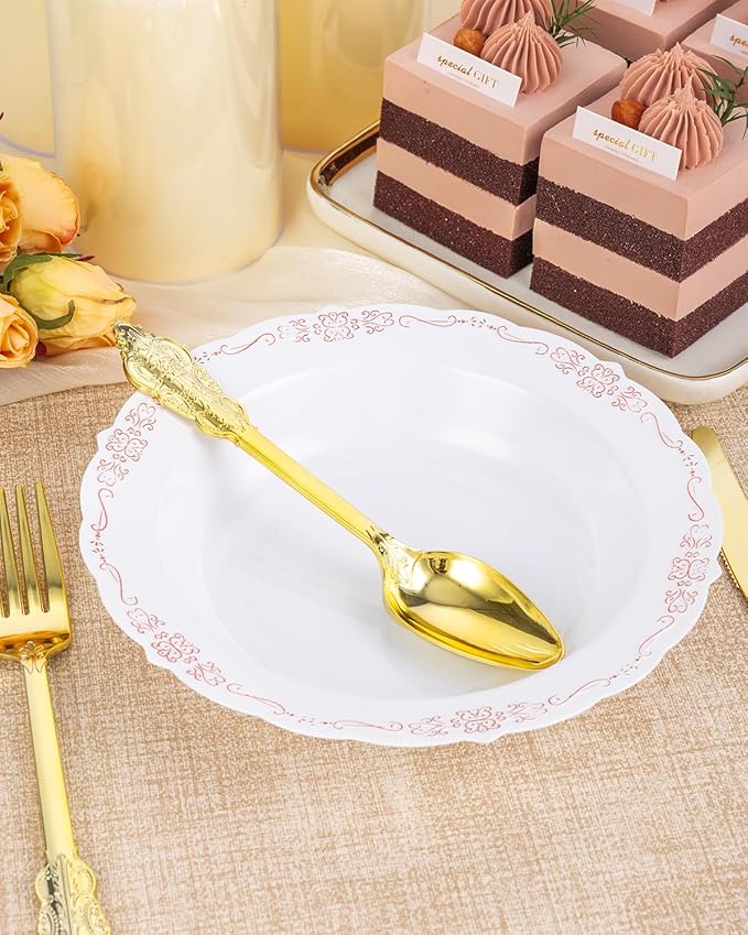50 Pack White Plastic Bowls - Image 5