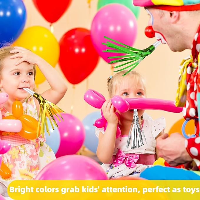 24 Pack Metallic Fringe Party Blowers - Image 6