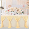 14ft Champagne Table Skirt Tulle Wedding Table Cloth Elegant Tutu Table Skirt by Suppromo