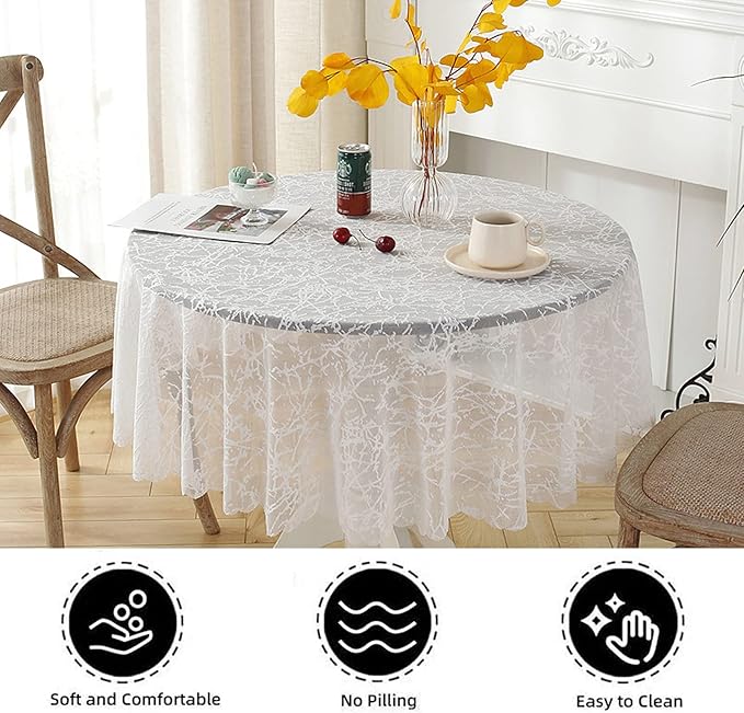 Jeloris Round Lace Tablecloth - Image 5