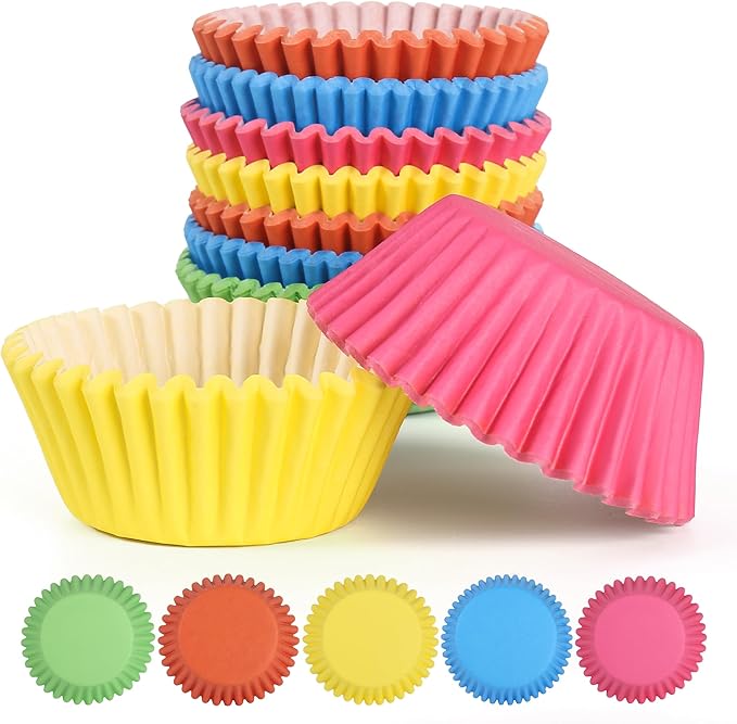 2 inch 1000-Count Mini Cupcake Liners Bright Colorful Muffin Baking Cups - Image 3