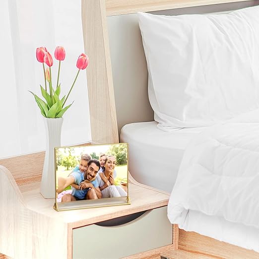NIUBEE 6Pack 7 x 5 Horizontal Clear Acrylic Sign Holder - Image 7