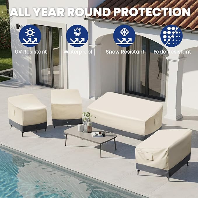 Extra Heavy Duty 2 Seater Outdoor Couch Cover Waterproof Up to 8000pa, Patio - Image 7