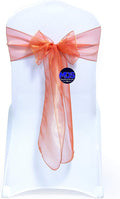 MDS Pack of 200 PCS Organza Chair Sashes Wider Dining Chair Bows Ribbon Tie Back by MDS
