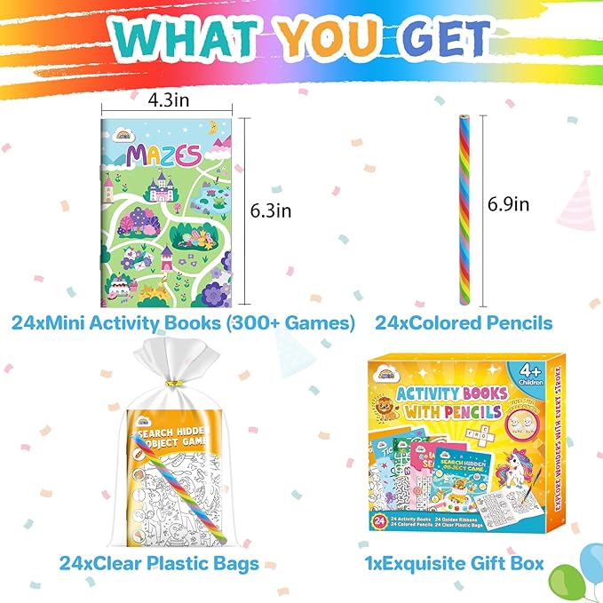 ZMLM 24 Activity Books Party Favors - Image 3