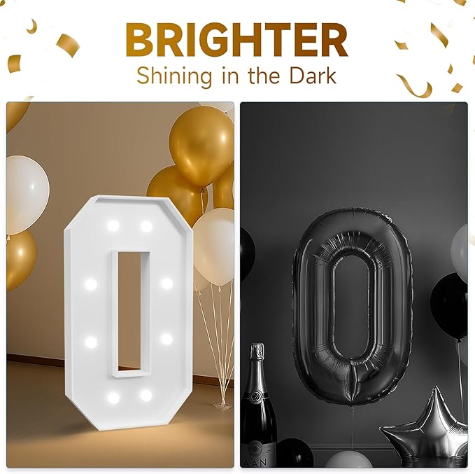 3FT Marquee Numbers 50, Happy 50th Birthday Decorations - Image 4