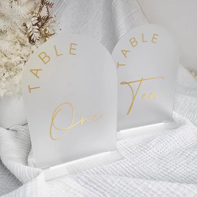 JINMURY Frosted Arch Wedding Table Numbers 1-10 - Image 5