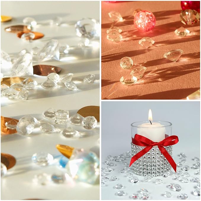 PATIKIL 14000Pcs Wedding Table Scatter Confetti Crystals 3mm Acrylic Diamonds - Image 6