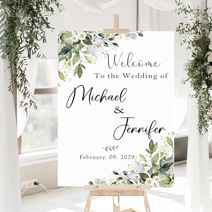 Custom Wedding Welcome Sign, Rustic Wedding Signs, Wedding Decorative Signage - Image 2