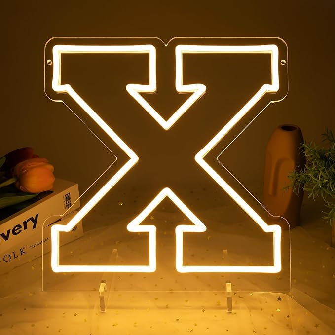 Light Up Letters X, Led Marquee Letter Lights Neon Sign, 13.9" Height by MissAudrey