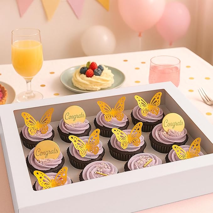 VGOODALL 12 Count Cupcake Boxes - Image 3
