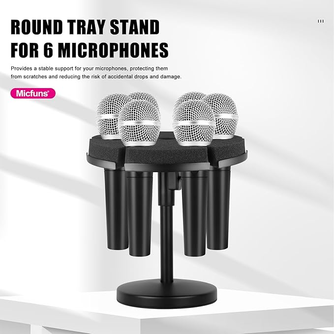 Multi Microphone Holder, Wired and Wireless Mic Holder - Image 3