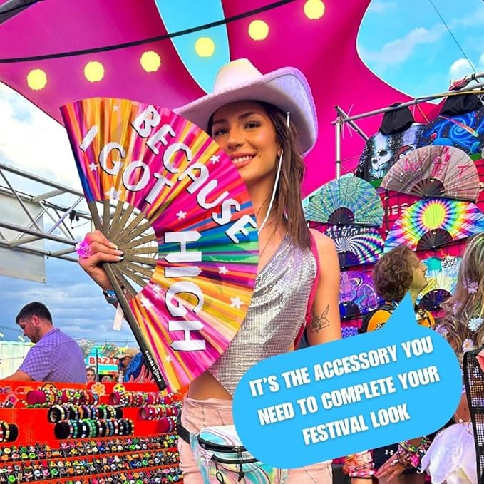 Kandies World Custom Festival Folding Hand Fan - Image 3