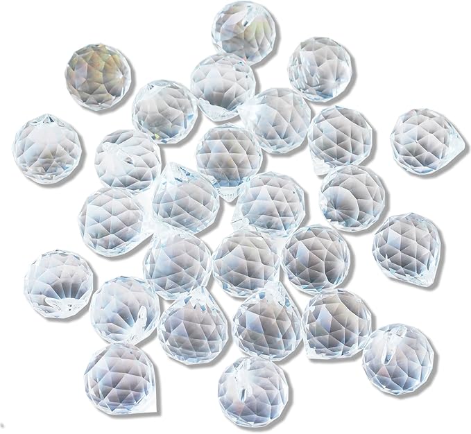 24pcs Clear Crystal Decorative Ball Prism Suncatchers - Image 6