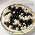 200 Pcs Vase Filler Beads Black and White Pearl Beads by PNJHDZ