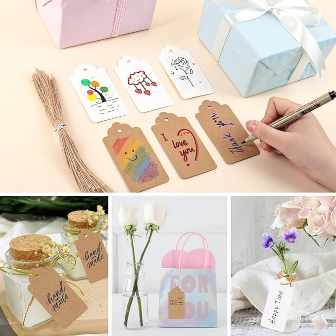 SallyFashion 200pcs Gift Tags - Image 2