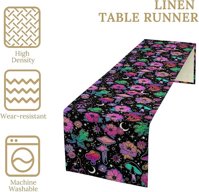 Gothic Star Moon Colorful Table Runner - Image 4
