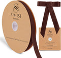 Brown Velvet Ribbon 5/8'' 25 Yards by SIMISIRIBBON