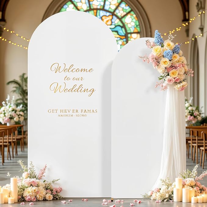 White Arch Backdrop Cover for Wedding, Birthday Party Decor, Chiara Backdrop - Image 7