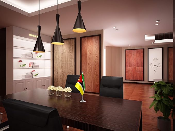 GentleGirl.USA Mozambique Table Flags, Stick Small Mini Mozambican Flag Office - Image 3