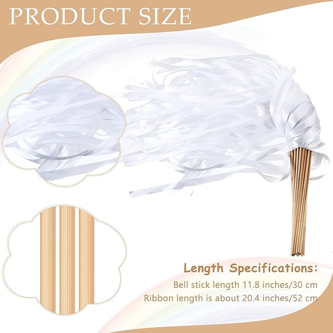 Boao 40 Pieces Mixed Color Ribbon Sticks - Image 2